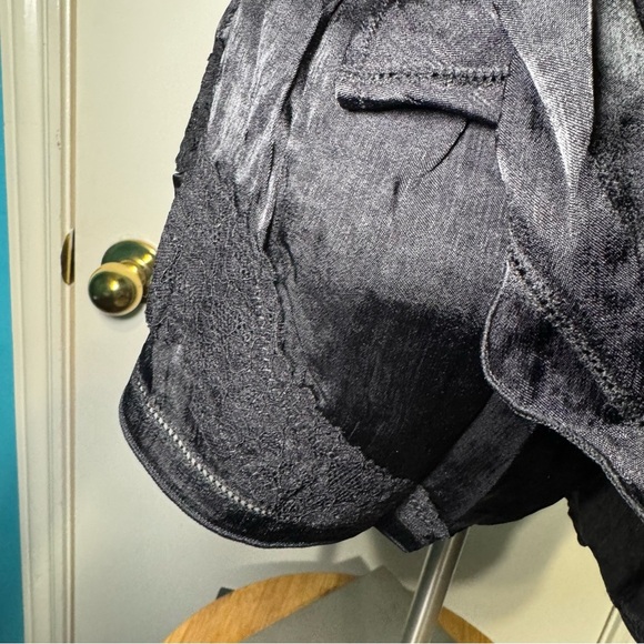 FREE PEOPLE Intimately “Told You So Set”Elegant Black Lace Trim Sleepwear XS Nwt - Picture 13 of 14